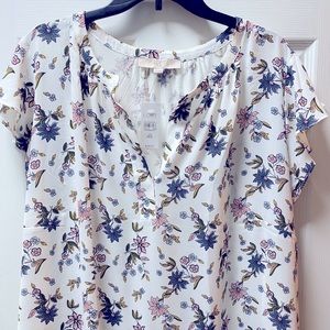 Short-Sleeve Floral Top